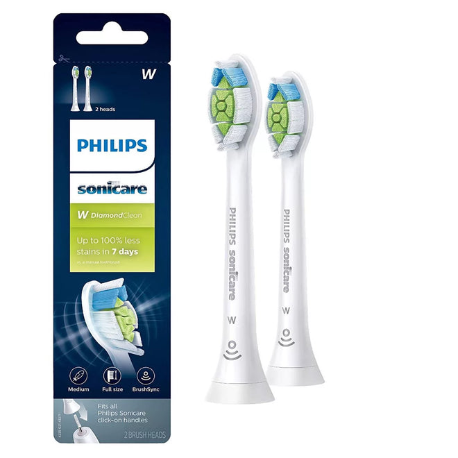 Philips Sonicare Toothbrush Heads Diamond Clean White HX6062/67 2 Pack