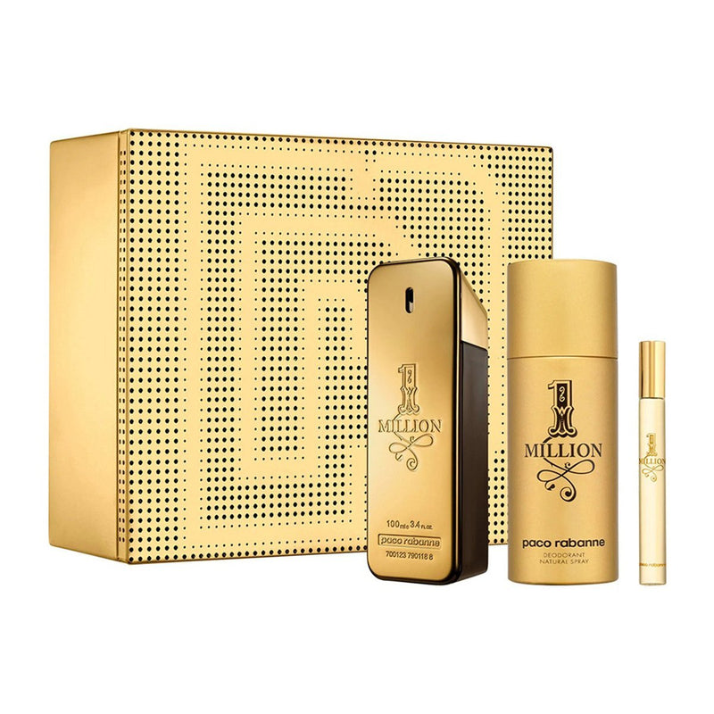 Paco Rabanne 1 Million Eau de Toilette 100ml + Eau de Toilette 10ml Travel Spray + Deo Spray 150ml Gift Set