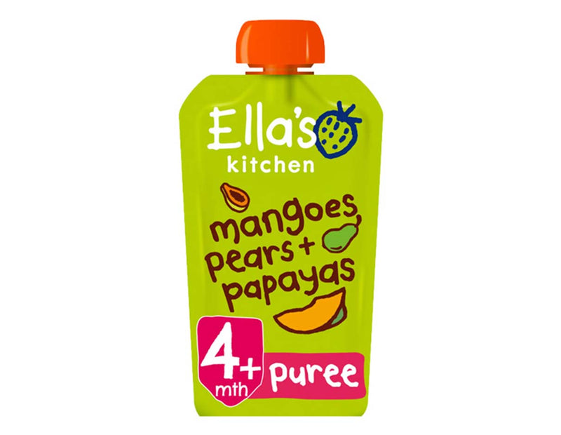 Ellas Kitchen Organic Puree 4+ Months Mangoes Pears + Papayas 120g