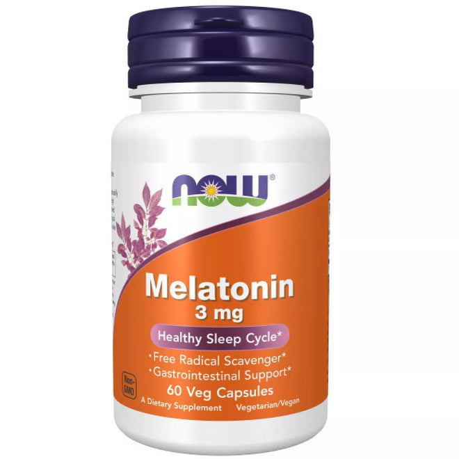 Now Melatonin 3mg 60 VegeCapsules