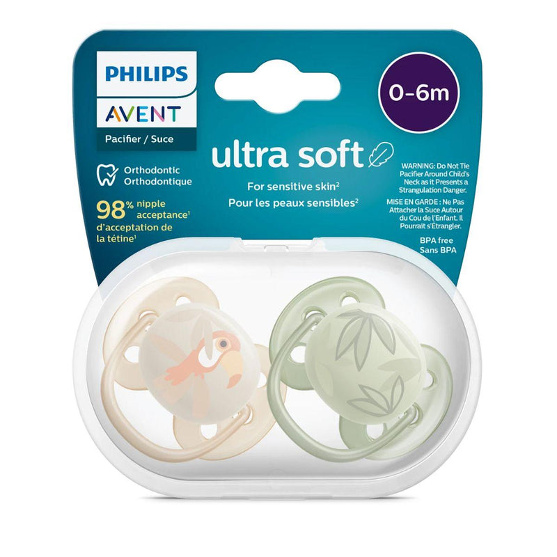 Philips Avent Ultra Soft Pacifier 0-6 Months Boy 2 Pack
