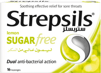 Strepsils Lozenges Sugar Free Lemon 16 Pack