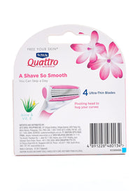 Schick Women Intuition Quattro Refill 4 Cartridges