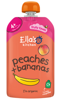 Ellas Kitchen Organic Puree 4+ Months Organic Puree Peaches + Bananas 120g