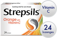 Strepsils Lozenges Orange With Vitamin C 24 Pack