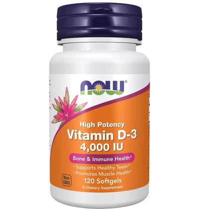 Now Vitamin D3 4000IU 120 Softgels