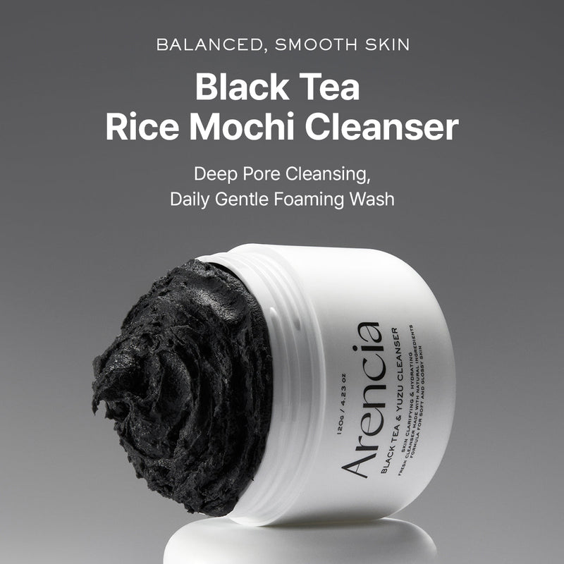 Arencia Black Tea Rice Mochi Cleanser 120g