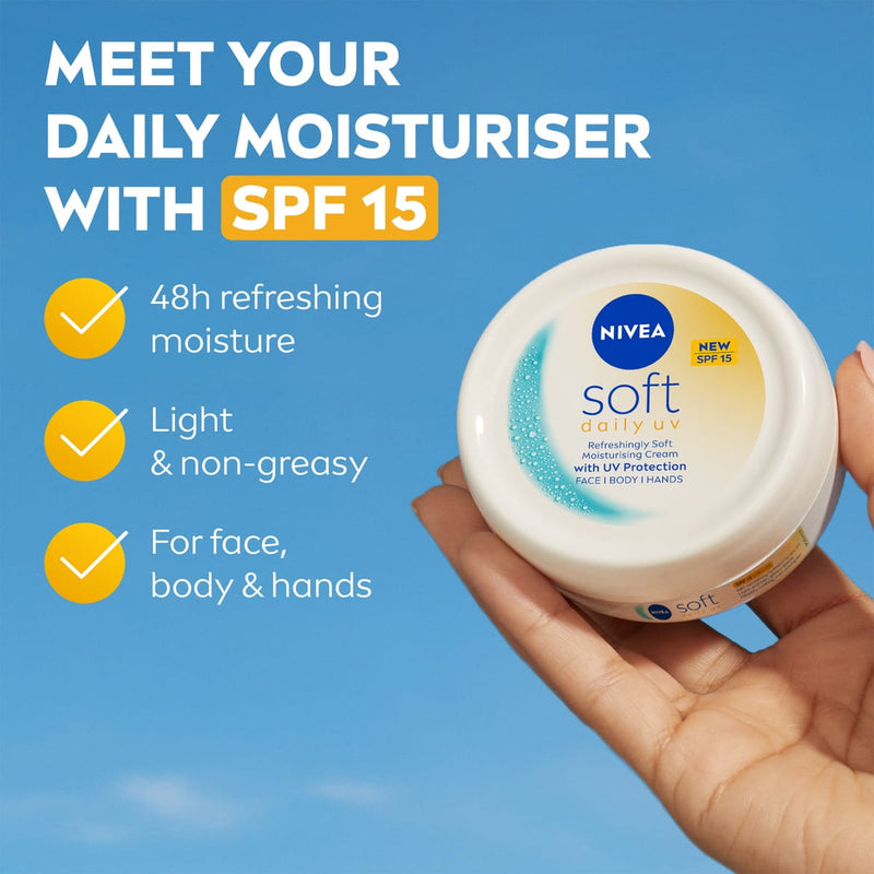 Nivea Soft Daily UV Moisturizing Cream SPF15 200ml