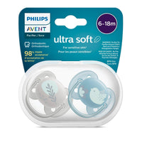 Philips Avent Ultra Soft Soother 6-18 Months Boy 2 Pack