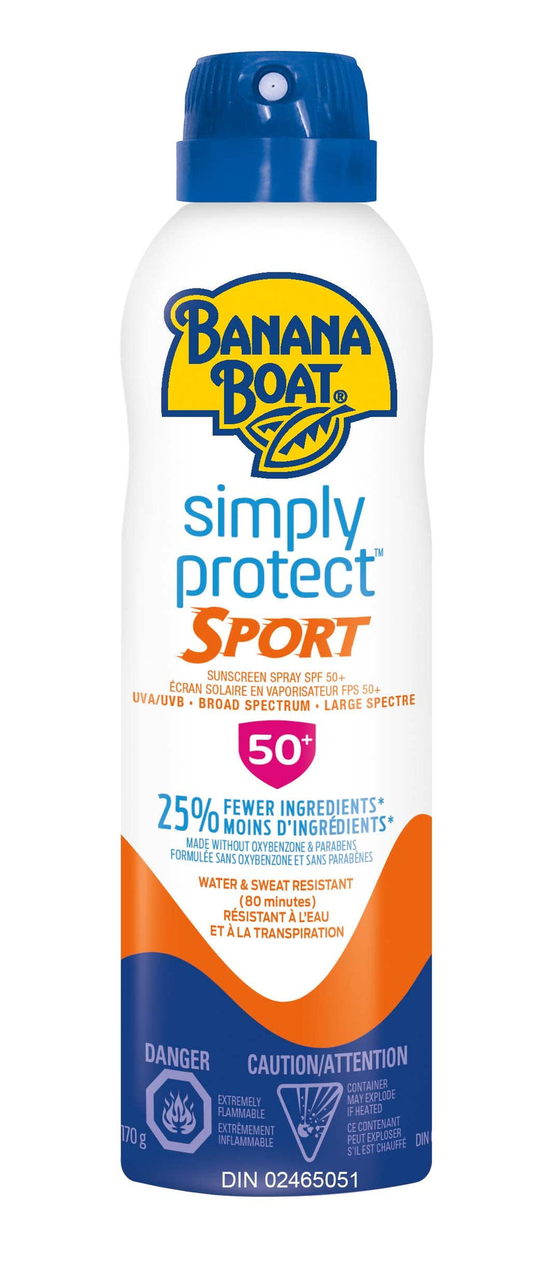 Banana Boat Simply Protect Sport Suncare Spray SPF50 170g