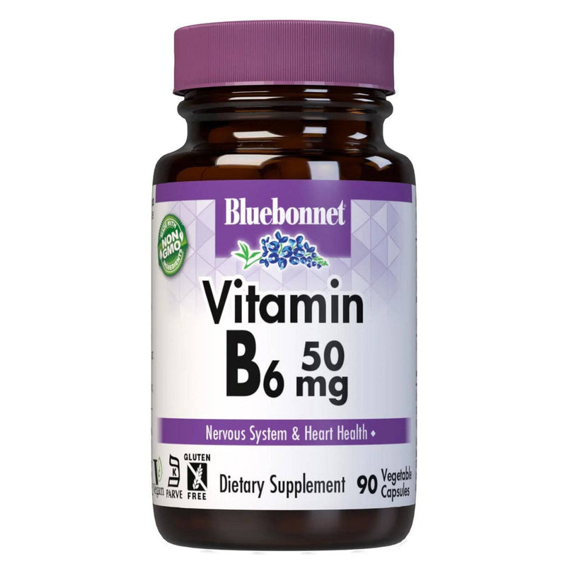 Bluebonnet Vitamin B6 50mg 90 Vegetable Capsules
