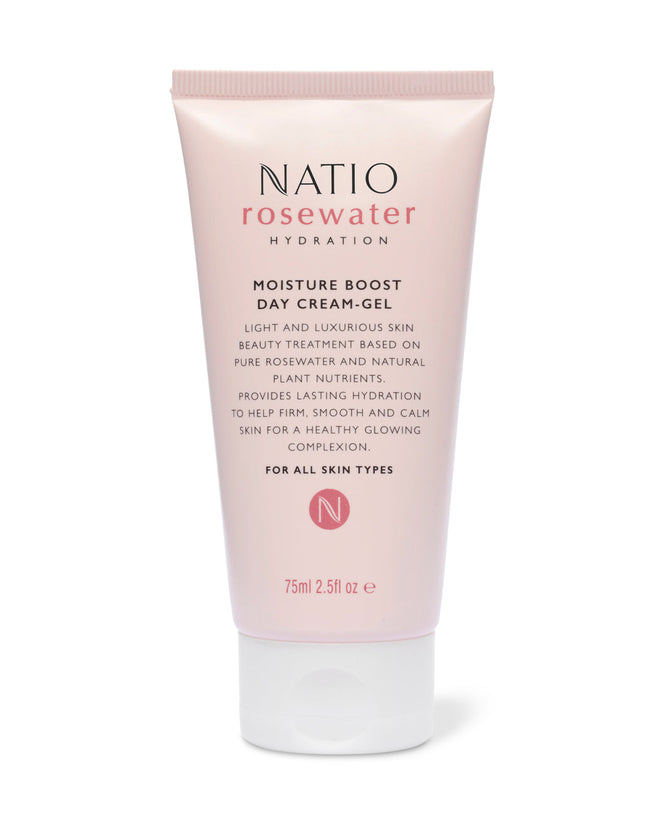 Natio Rose Water Hydration Moisture Boost Day Cream Gel 75ml