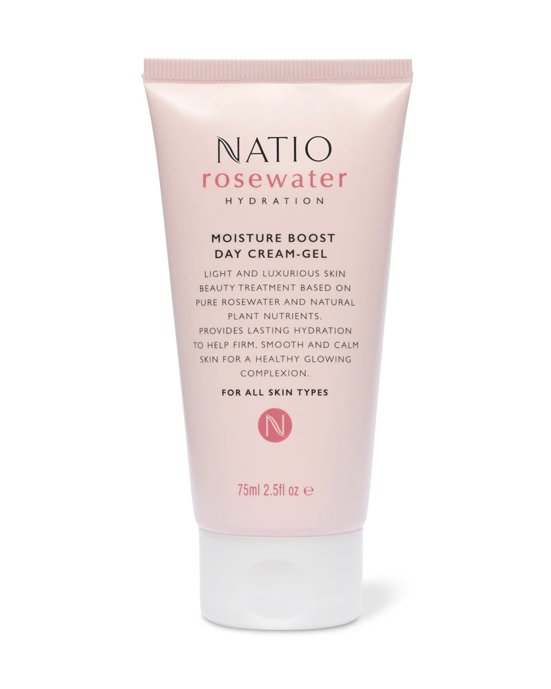 Natio Rose Water Hydration Moisture Boost Day Cream Gel 75ml