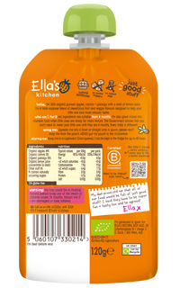 Ellas Kitchen Organic Puree 4+ Months Carrots Apples + Parsnip 120g