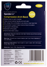 Neat Feat Spandex Gel Compression Arch Band Large