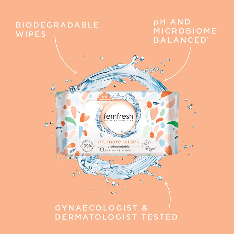 Femfresh Intimate Pocket Wipes 10 Pack
