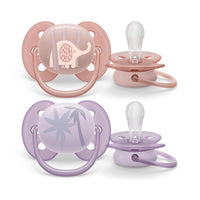 Philips Avent Ultra Soft Pacifier 0-6 Months Girl 2 Pack