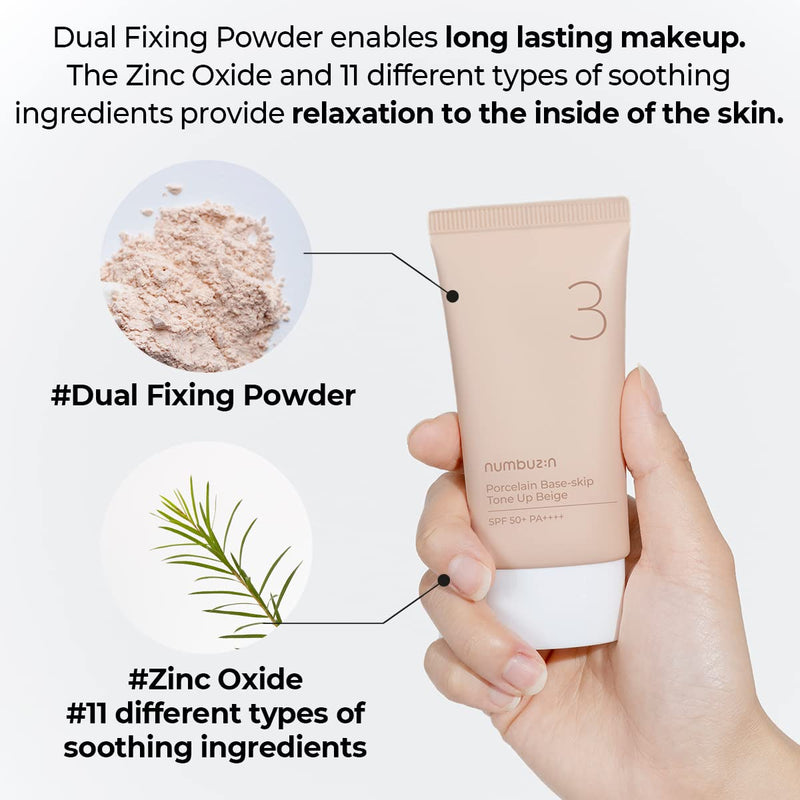 Numbuzin 3 Porcelain Base-Skip Tone Up Beige SPF50+ 50ml