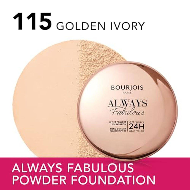 Bourjois Always Fabulous Compact Powder 115 Golden Ivory 7g