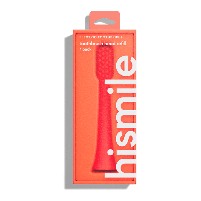 Hismile Electric Toothbrush Head Refills Bright Red 1 Pack