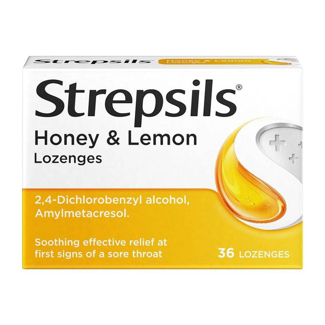 Strepsils Lozenges Honey & Lemon 24 Pack