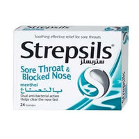 Strepsils Lozenges Sore Throat & Blocked Nose 24 Pack