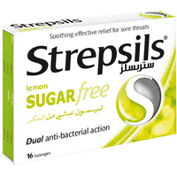 Strepsils Lozenges Sugar Free Lemon 16 Pack