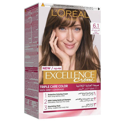Loreal Paris Excellence 6.1 Dark Ash Blonde - Chemist Warehouse UAE