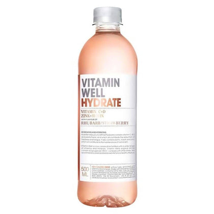 Vitamin Well Hydrate Rhubarb And Strawberry Drink 500ml - Chemist Warehouse UAE