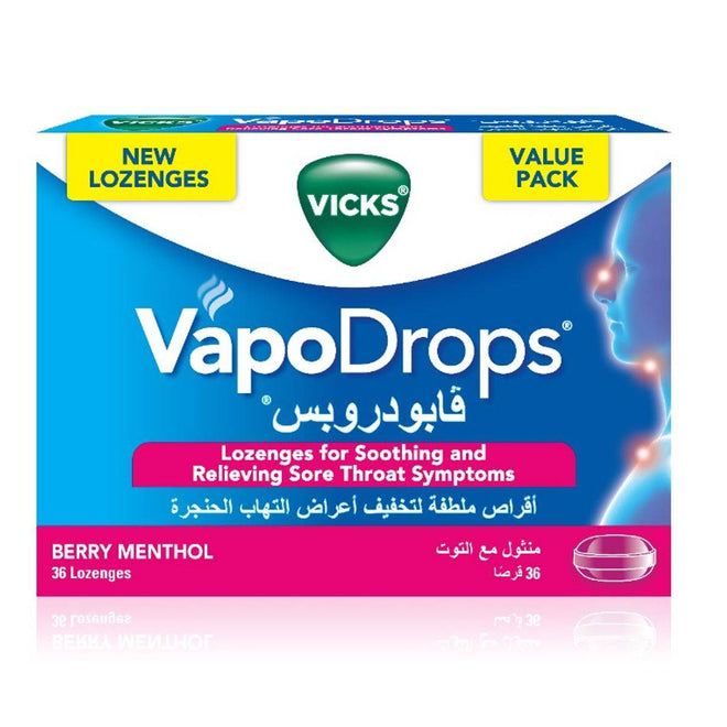 Vicks Vapo Drops Berry 36 Lozenges
