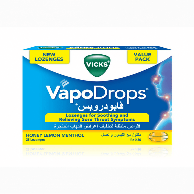 Vicks Vapo Drops Honey Lemon 36 Lozenges