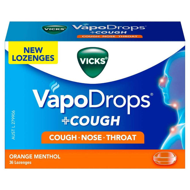Vicks Vapo Drops Orange 36 Lozenges