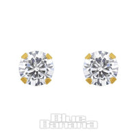 Studex Gold Plated Tiffany 6mm Cubic Zirconia