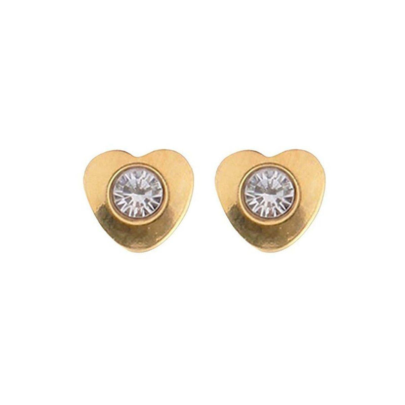 Studex Gold Plated Regular Hearlite April Crystal Card