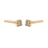 Studex Gold Plated Tiffany 2mm Cubic Zirconia Kids