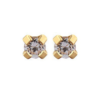 Studex Gold Plated Tiffany 2mm Cubic Zirconia Kids