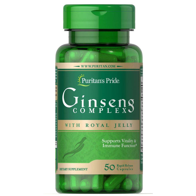 Puritans Pride Ginseng Complex With Royal Jelly 50 Capsules
