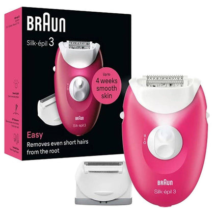 Braun Epilator Silk Epil 3 SkinSpa Easy Hair Removal 3032 - Chemist Warehouse UAE