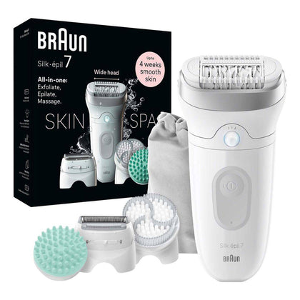 Braun Epilator Silk Epil 7 SkinSpa Wet & Dry Deep Body Exfoliation 7081 - Chemist Warehouse UAE
