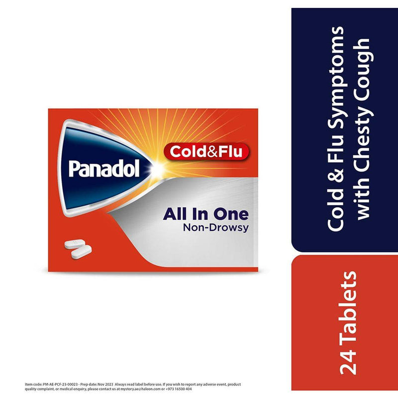 Panadol Cold & Flu All in One 24 Tablets