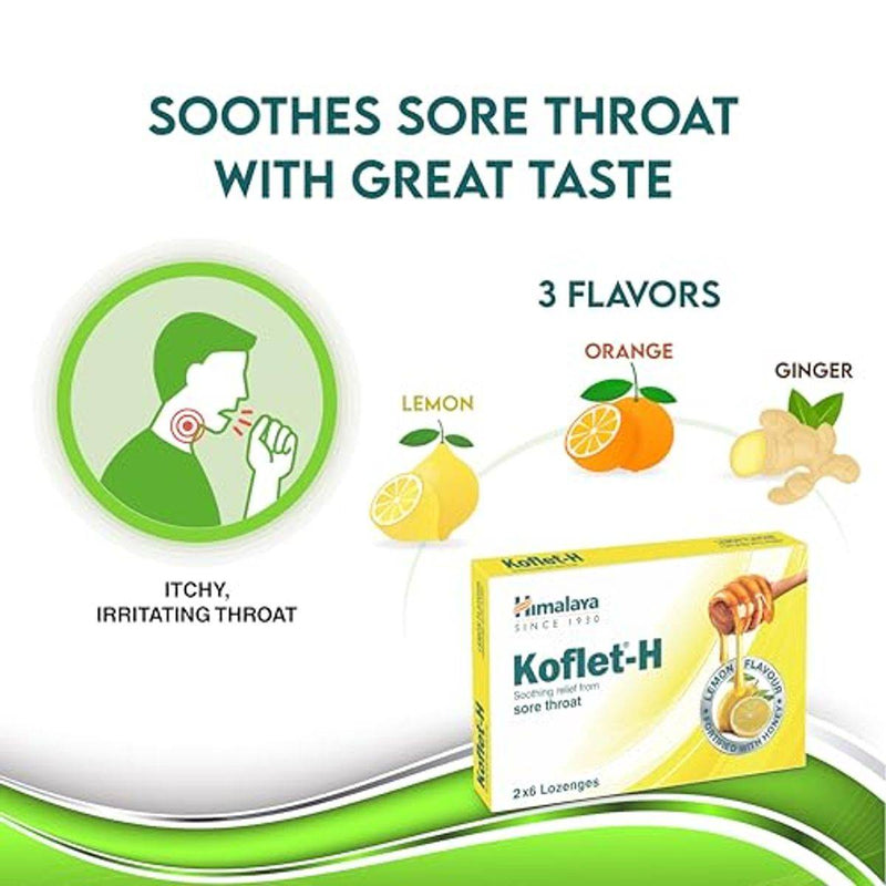 Himalaya Koflet Lozenges Lemon 12 Packs