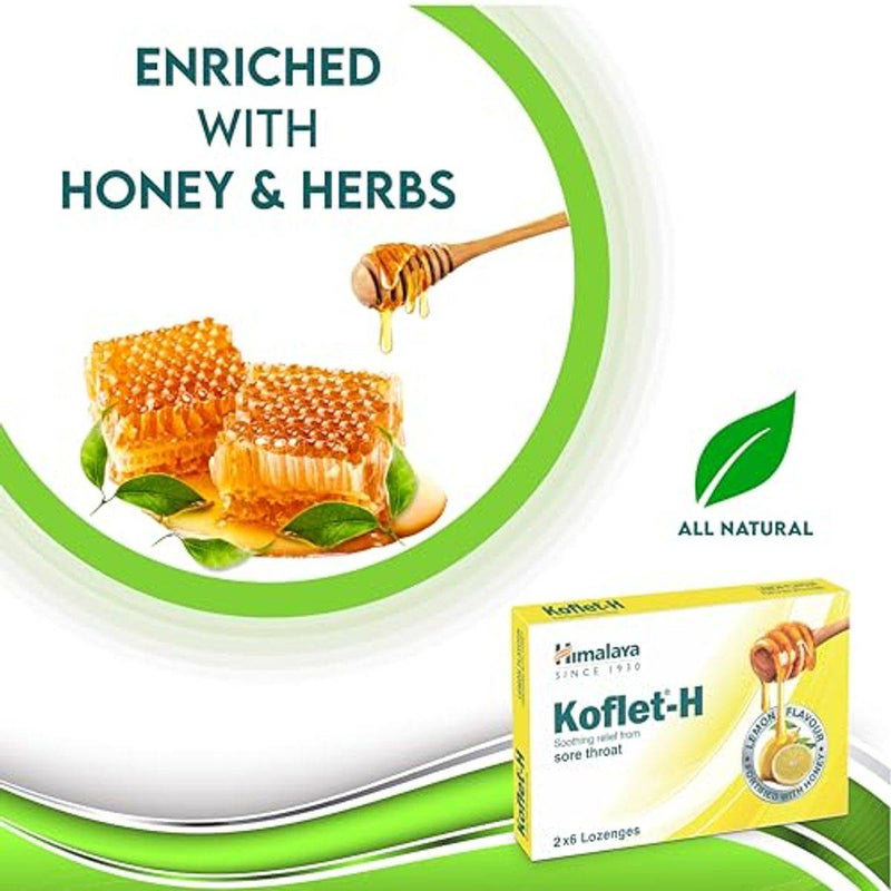 Himalaya Koflet Lozenges Lemon 12 Packs