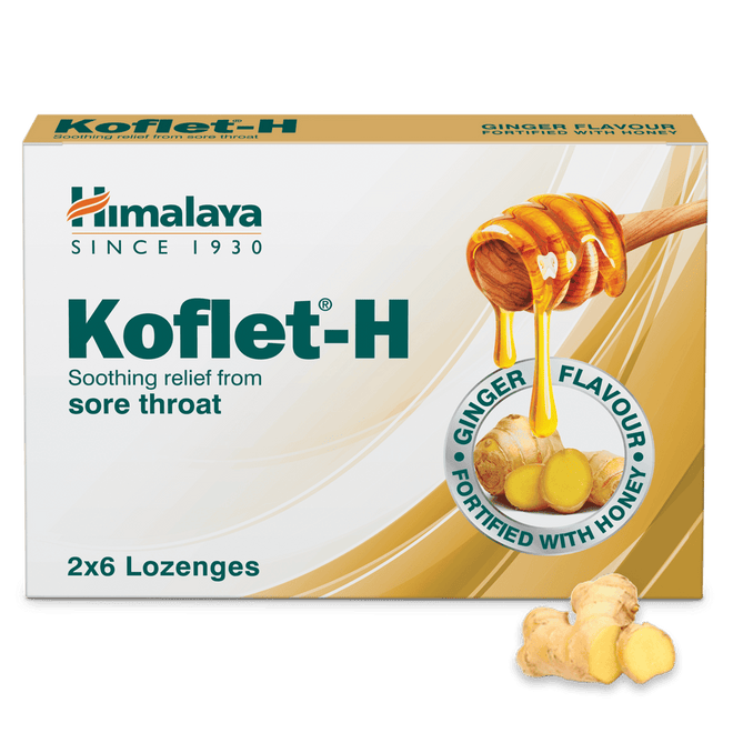 Himalaya Koflet Lozenges Ginger 12 Packs