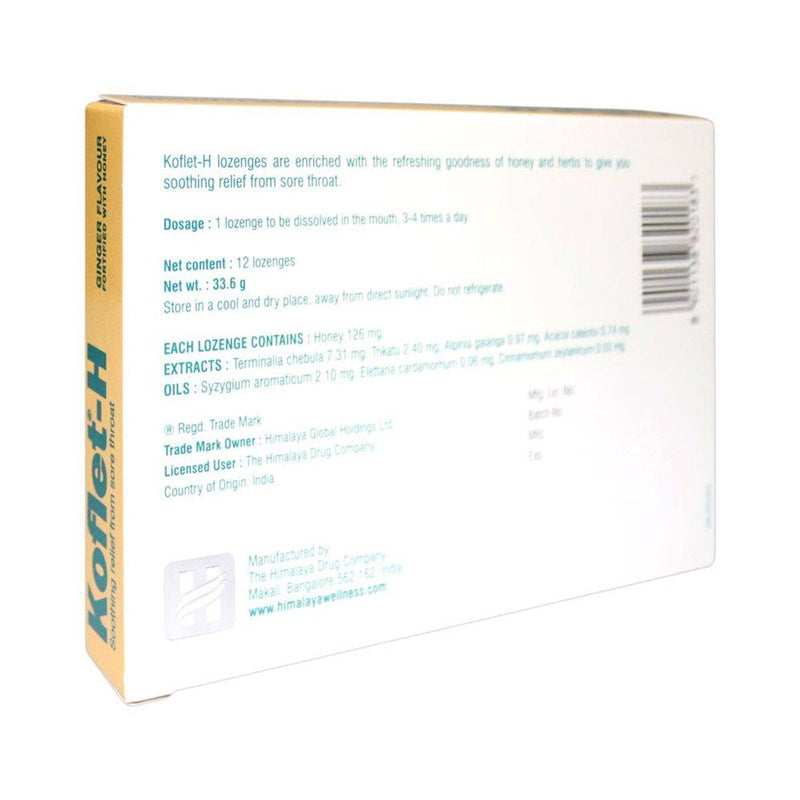 Himalaya Koflet Lozenges Ginger 12 Packs
