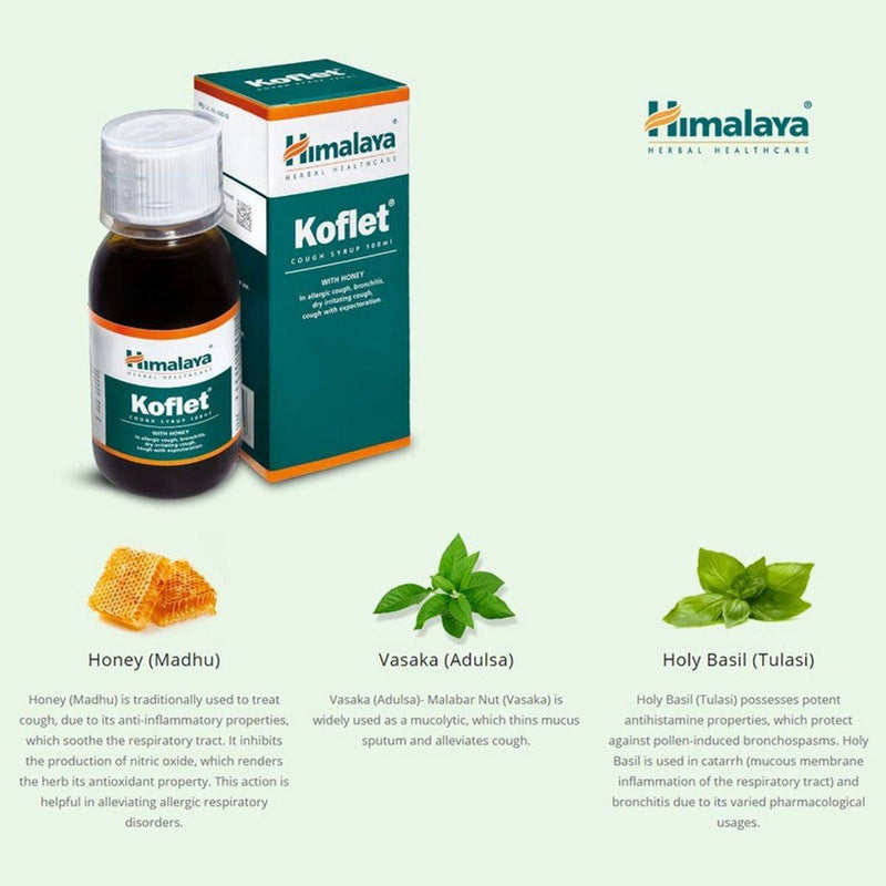 Himalaya Koflet Cough Syrup with Honey 100ml