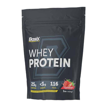Basix Muscle Whey Protein Strawberry Swirl 454g - Chemist Warehouse UAE
