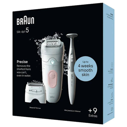 Braun Epilator Silk Epil 5 SkinSpa Wet & Dry Bikini Trimmer 5230 - Chemist Warehouse UAE