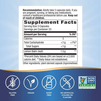 Natures Way Melissa Lemon Balm Leaf 100 VegeCapsules