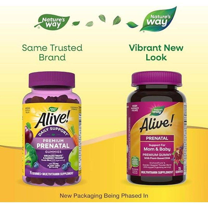 Natures Way Alive! برينيتال 75 علكة (صالح حتى 09/26)