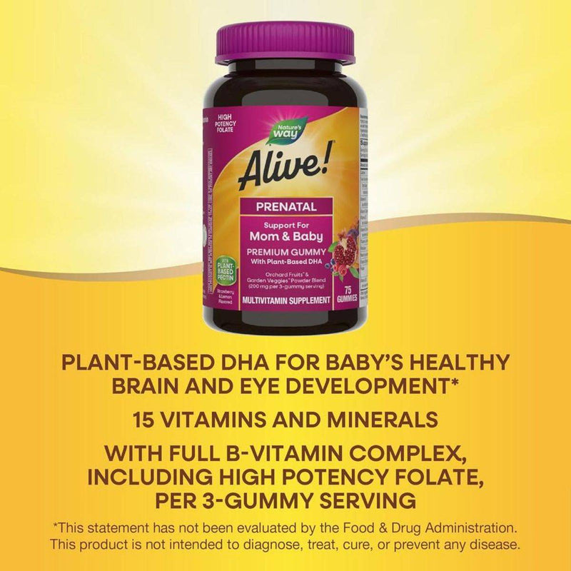 Natures Way Alive! Prenatal 75 Gummies